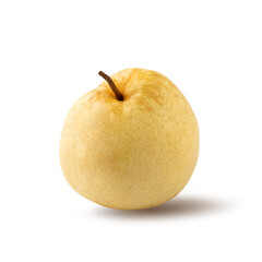 Fresh Chinese pear fruit isolated on white background with clipping path.