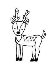 deer with a christmas tree