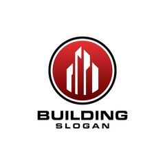 Modern Building logo design template vector
