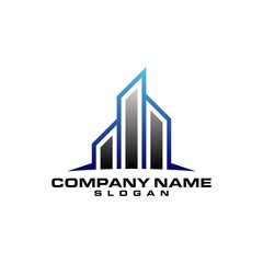 Modern Building logo design template vector