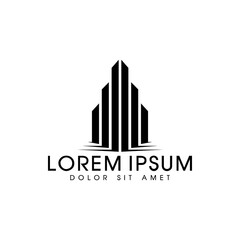Modern Building logo design template vector