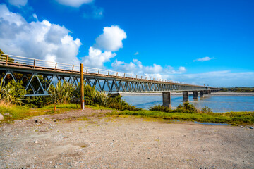 Haast River Bridge the longest single lane bridge in NZ