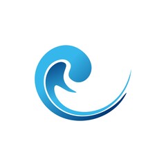 Circle wave, wave Logo Template vector