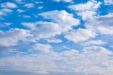 blue sky full of clouds.