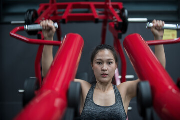 woman exercising in gym