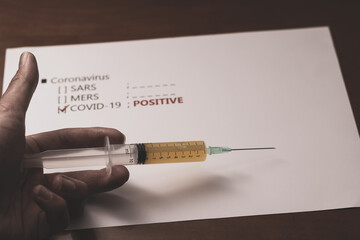 
the covid syringe.
positive for coronavirus.
the covid19 vaccine.
