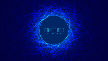 abstract digital glowing blue lines circular background © starlineart