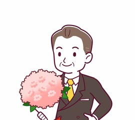 立派な格好をした社長