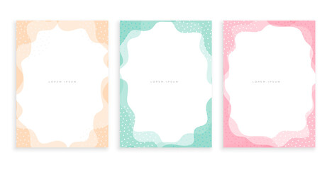 pastel color minimal memphis style poster design