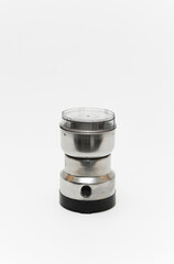 coffee grinder on a white background. coffee machine on a white background. electric coffee grinder. kitchen appliances. chinese goods for the kitchen