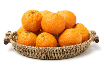 ugly tangerine on a white background 