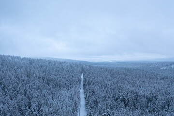 Snowy Landscape from Above
