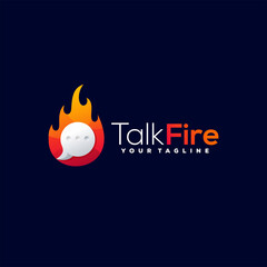 chat gradient color logo design