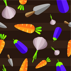 seamless pattern with vegetables