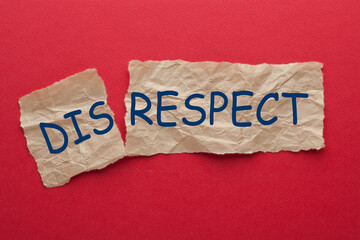 Disrespect To Respect Concept