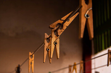 clothes drying on the clothesline