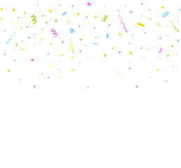 Confetti isolated on white. Festive Background. Vector illustration
