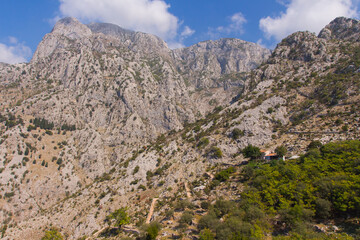 Beautiful mountains near the town of Kotor. Montenegro 