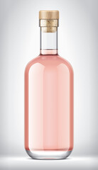 Glass Bottle on background with Cork