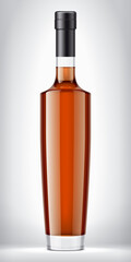Glass Bottle on background with Foil