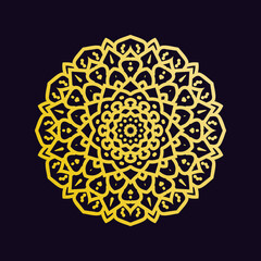 Mandala with floral patterns, Round gradient mandala, Mandala Graphics Template