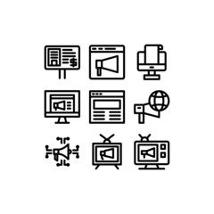 Internet marketing line icon