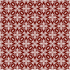 Geometric vector pattern with triangular elements. Seamless abstract ornament for wallpapers and backgrounds. red and white colors. 