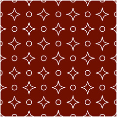 Geometric vector pattern with triangular elements. Seamless abstract ornament for wallpapers and backgrounds. red and white colors. 