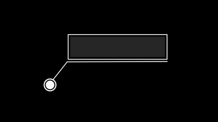 Animation of HUD elements. Animate a white callout for text. 4K video.