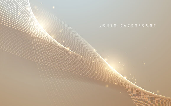 Abstract gold light lines background