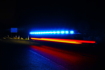 Polizei bei Nacht