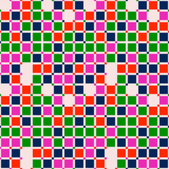 Same broken and multicolor tile ornament. Vector.