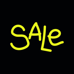 Promotional sign for sale, discounts and shopping.