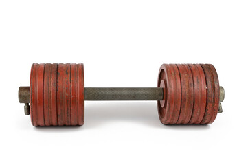Dumbbell typesetting with four discs and a lock on each side