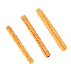 cinnamon sticks or dalchini sticks on white background 