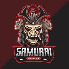 samurai warrior mascot esport logo
