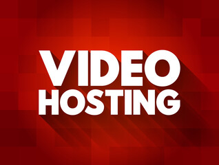 Video Hosting text quote, concept background