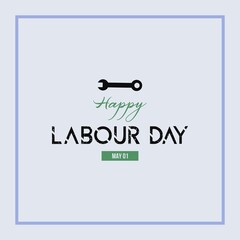 Vector illustration of Happy International Labour Day background.