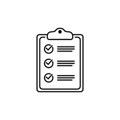 Obraz premium Clipboard line icon. Checklist sign symbol for web site and app design.