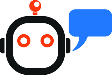 chat bot icon vector illustration, automatic message icon