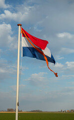 dutch flag with orange pennant