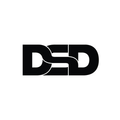 DSD letter monogram logo design vector