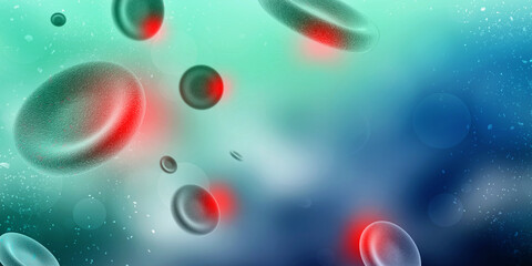 3d rendering red streaming blood cells background


