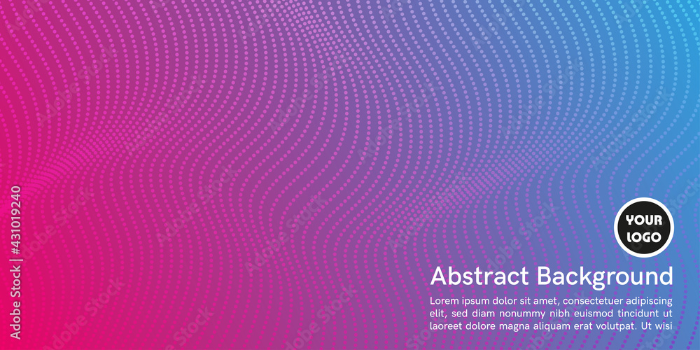 Aufkleber modern bright dynamic wave lines. abstract vector background.