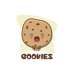 cute cookie mascot character