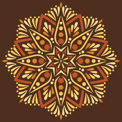 Mandala pattern color Stencil doodles sketch good mood Good for creative and greeting cards, posters, flyers, banners and covers - 431019494