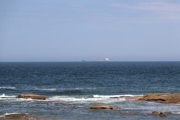 Spring morning on the wild beach.