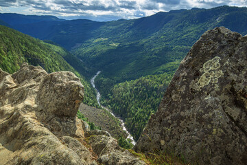 Ravnejuv cliff panoramic shot in Norway