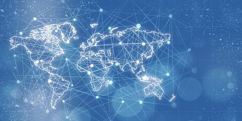 2d illustration world map abstract background
