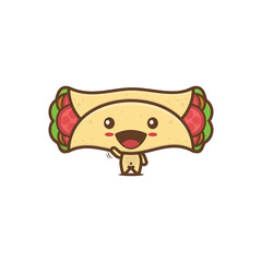cute kebab mascot